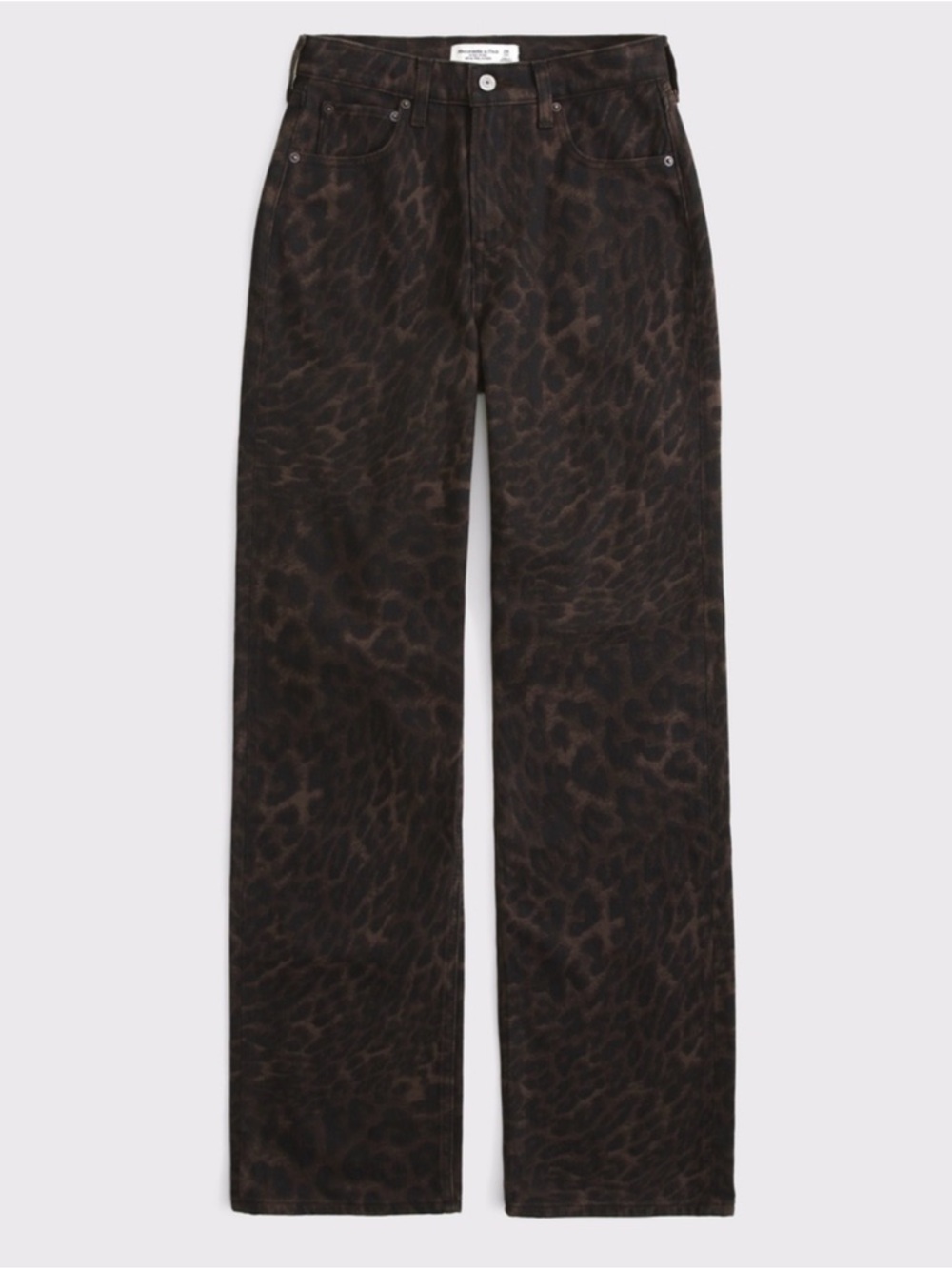Abercrombie Leopard High Rise 90s Relaxed Jean - Curve Love - Short Length - NWT